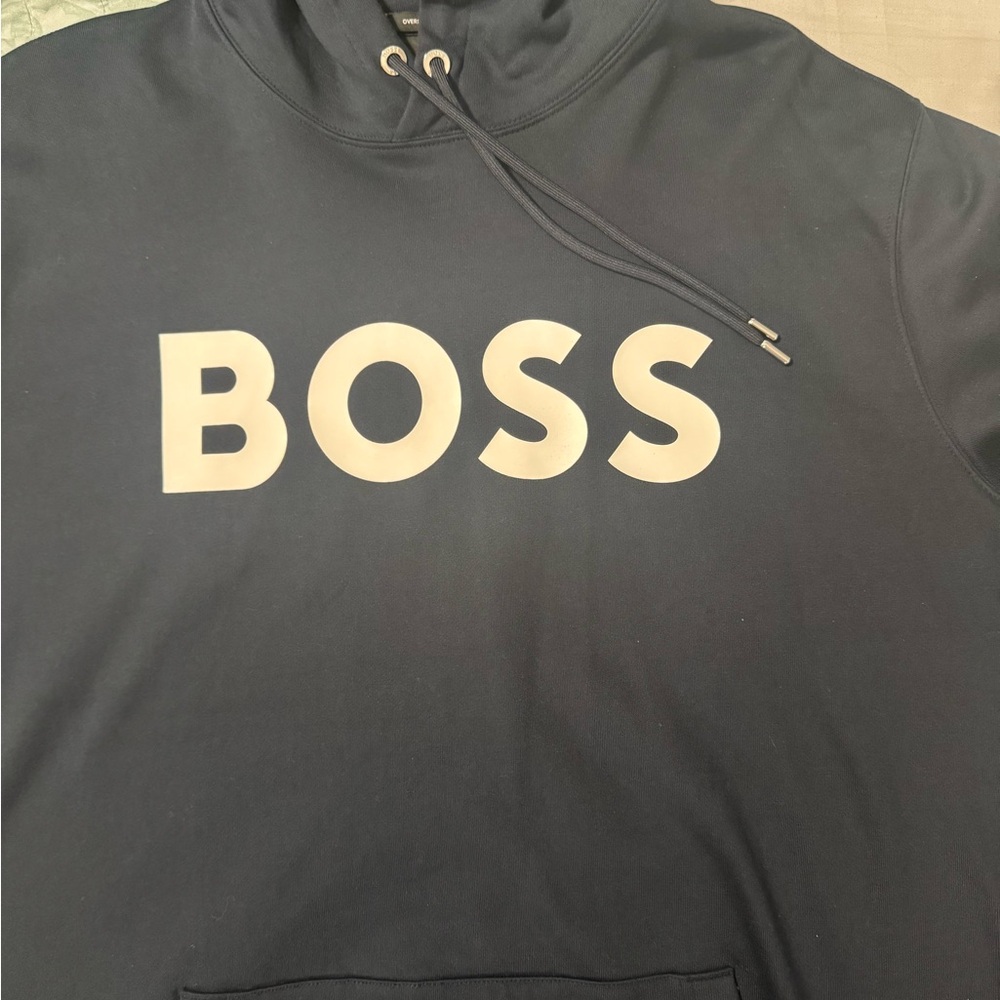 BOSS Men's Dark Blue Hoodie